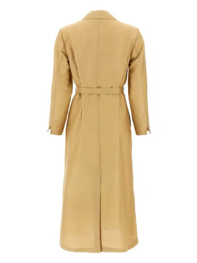 Max Mara Meandro Coats And Trench Coats Beige In Multi