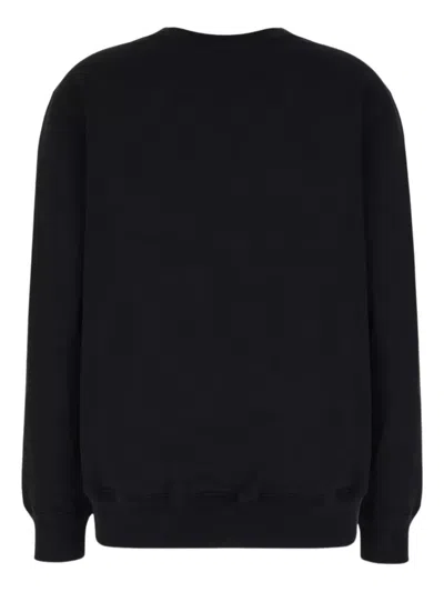 Moschino Crew Neck Knitwear Sweatshirt In Black