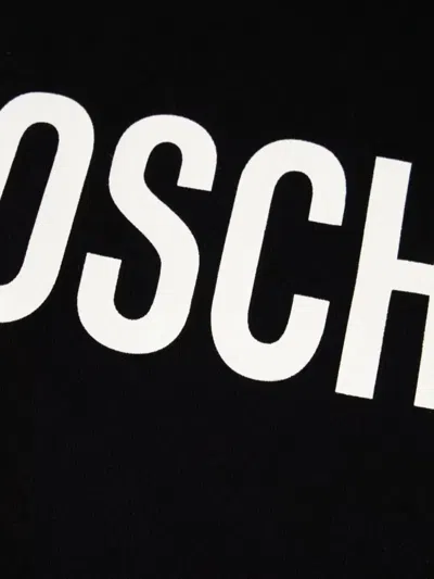 Moschino Crew Neck Knitwear Sweatshirt In Black