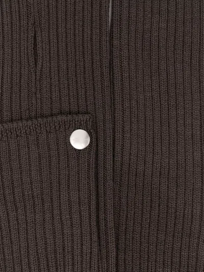 Rick Owens Virgin Wool Sleeves In Brown