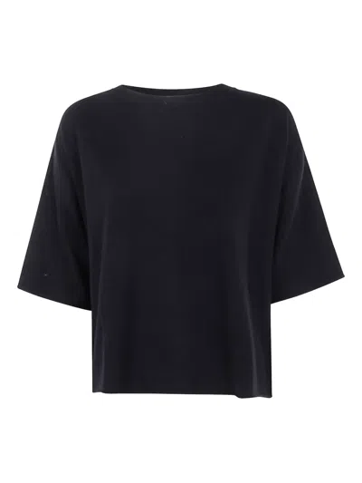 Liviana Conti Short-sleeve Sweater In Black