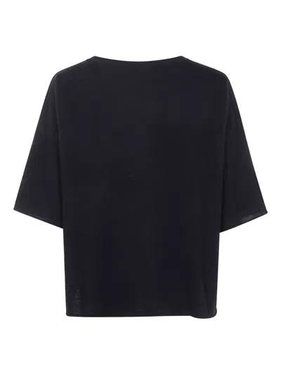 Liviana Conti Short-sleeve Sweater In Black