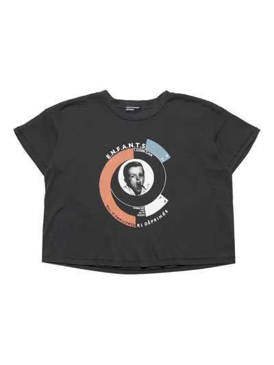 Enfants Riches Deprimes Dark Grey Printed T-shirt In Black