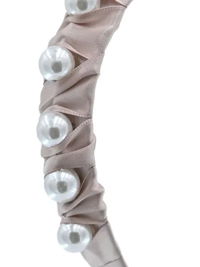 Mimi Tutu Pearl-detailing Headband In Pink