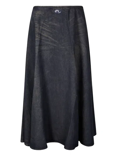 Diesel Skirts Blue And Green In Black