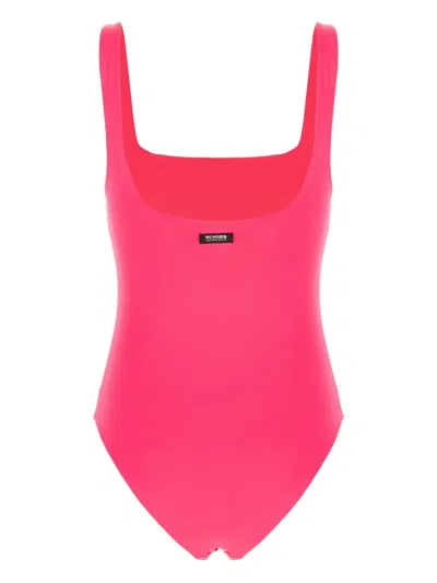Sundek Logo-patch Swimsuit In Pink