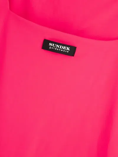Sundek Logo-patch Swimsuit In Pink