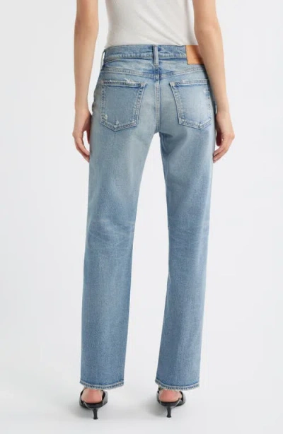 Moussy Vintage Selbyville Slim Straight Leg Jeans In Blue