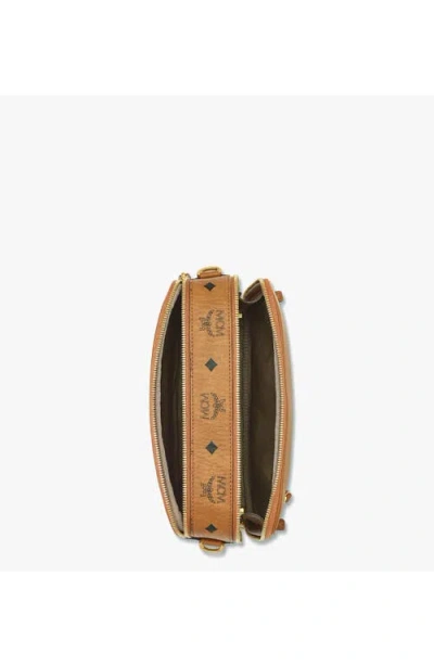 Mcm Diamond Vi Crossbody Bag In Visetos Cognac