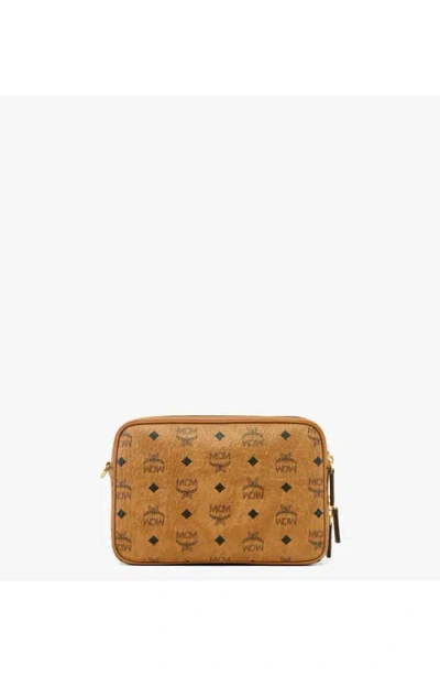Mcm Diamond Vi Crossbody Bag In Visetos Cognac