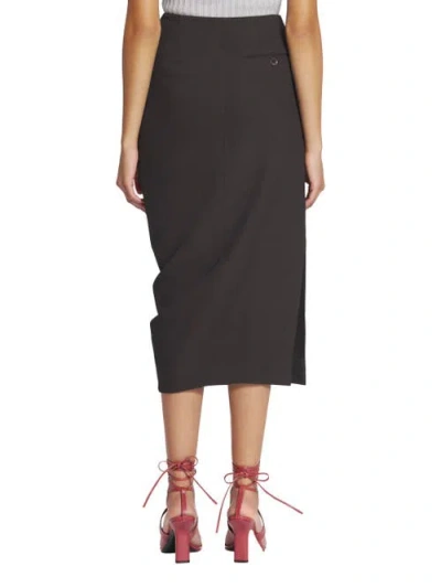 Lanvin Midi Skirt In Wool And Viscose
