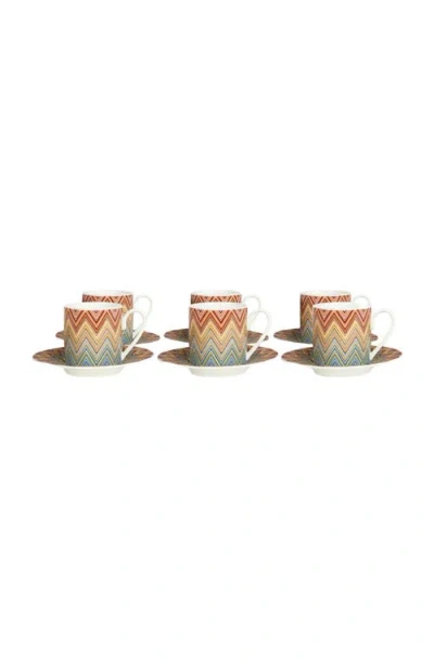 Missoni Zig Zag Jarris Zigzag-print Coffee Cup Set In Multi
