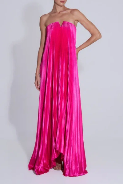 L'idée Woman Black Tie Gown In Pink