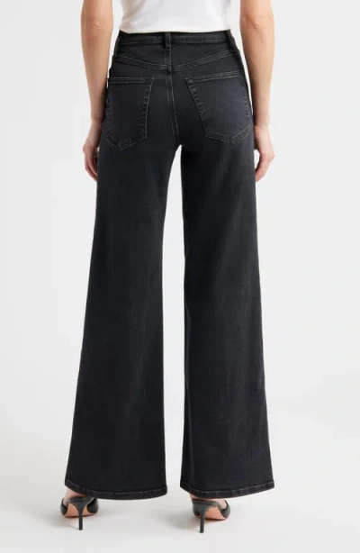 Frame Le Slim Palazzo High Waist Wide Leg Jeans In Black