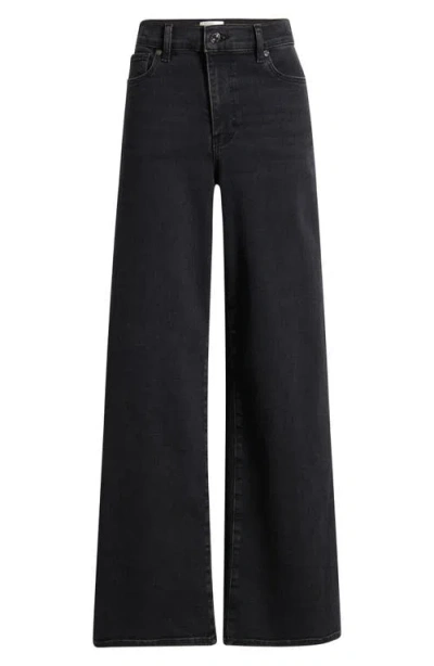 Frame Le Slim Palazzo High Waist Wide Leg Jeans In Black