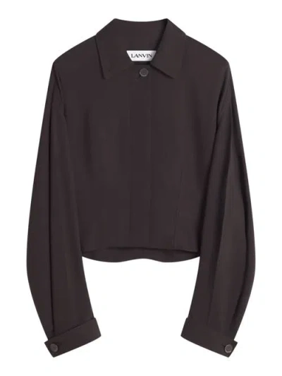 Lanvin Tailored Wool And Viscose Jacket In Black