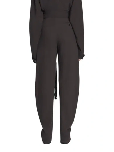 Lanvin Wool And Viscose Barrel Pants In Black