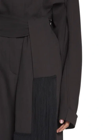 Lanvin Wool And Viscose Barrel Pants In Black
