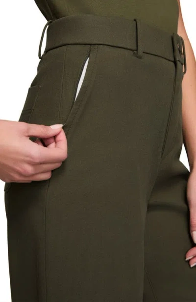 Spanx ® Wide Leg Crop Stretch Twill Pants In Green
