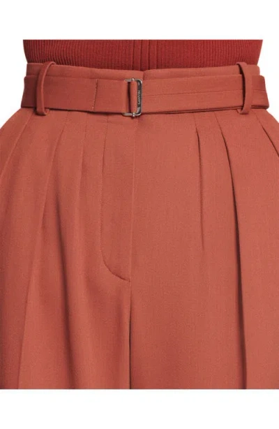Lanvin Wool And Viscose Like Pants With Darts In Orange