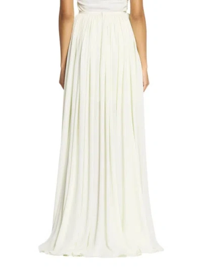 Lanvin Maxi Skirt In Silk Georgette In White