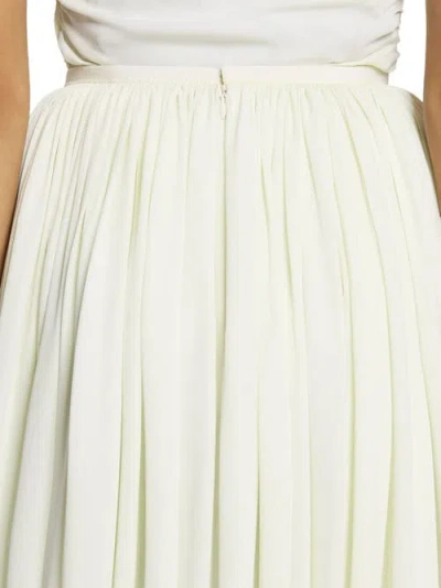 Lanvin Maxi Skirt In Silk Georgette In White