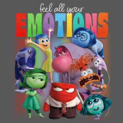 Inside Out 2 Girl's  Feel All Your Emotions  Graphic T-shirt