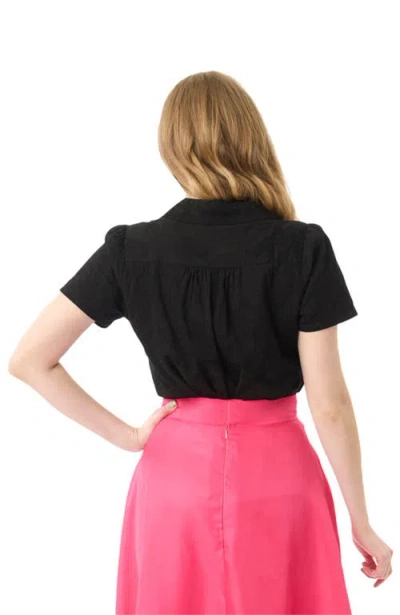 Unique Vintage 1940s Notched Collar Blouse