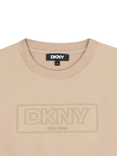 Dkny Logo-print T-shirt In Neutral