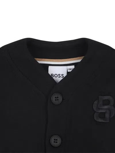 Bosswear Front-button Cardigan In Black