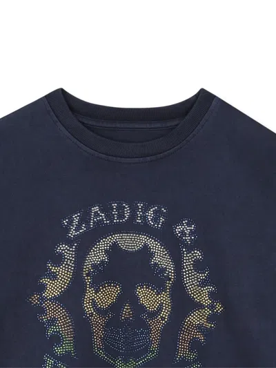 Zadig & Voltaire Skull-embellished T-shirt In Blue