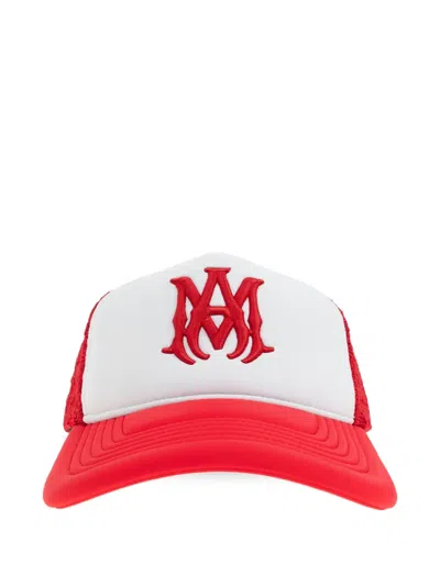 Amiri Logo-embroidered Mesh Trucker Cap In White