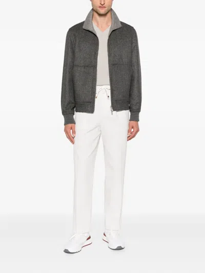 Brunello Cucinelli V-neck Cashmere Sweater In Nude