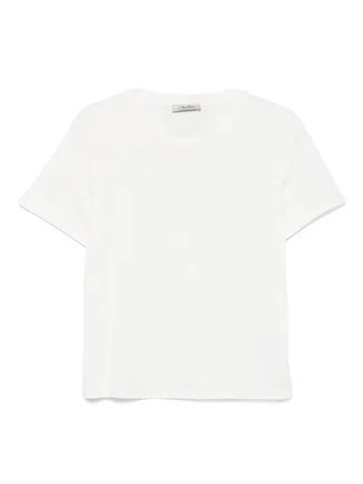 S Max Mara Logo Cotton T-shirt In White