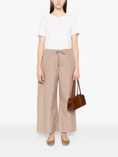 S Max Mara Logo Cotton T-shirt In White