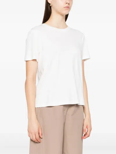S Max Mara Logo Cotton T-shirt In White