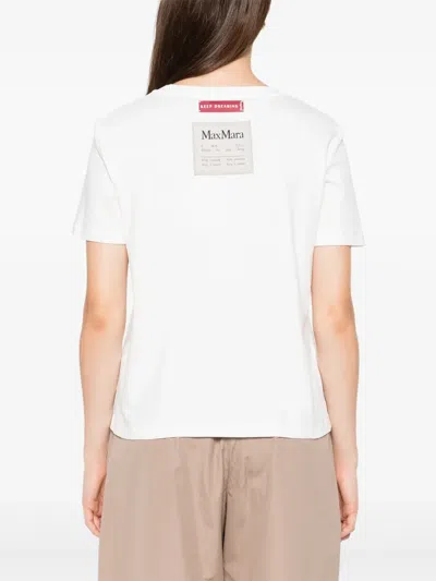 S Max Mara Logo Cotton T-shirt In White