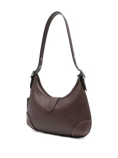 Coach Hamptons Clasp-detail Leather Shoulder Bag