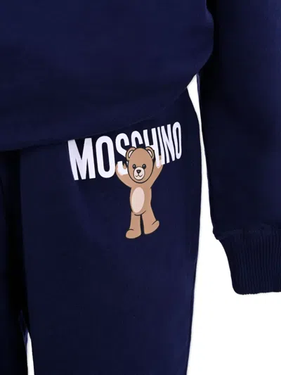 Moschino Teddy-print Tracksuit In Black