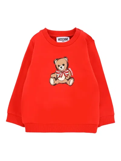 Moschino Teddy Bear-print Sweatshirt In Red