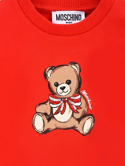 Moschino Teddy Bear-print Sweatshirt In Red