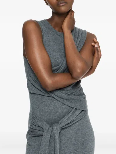 Jw Anderson Grey Jersey Dress In Gray