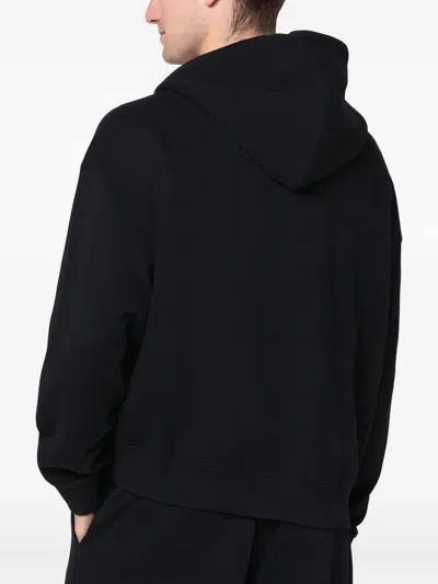 Awake Ny Mens All City Zip-up Brand-embroidery Cotton-jersey Hoody Black Xl In Black