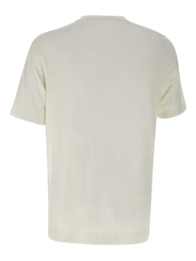 Emporio Armani T-shirt With Chest Logo In Neutral