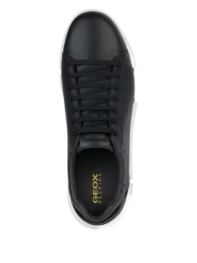 Geox Adacter Leather Lace-up Sneakers In Multi