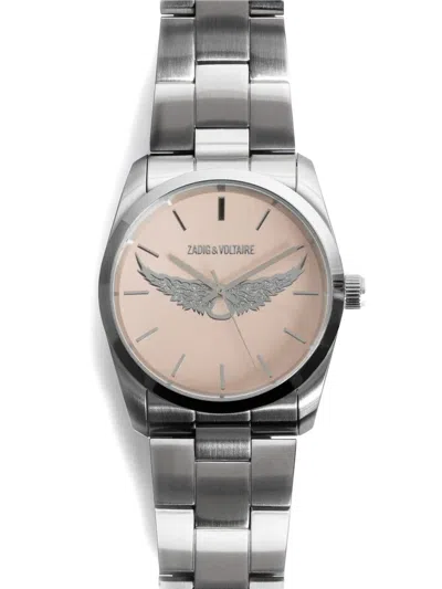 Zadig & Voltaire Wings Blush 36mm In Silver