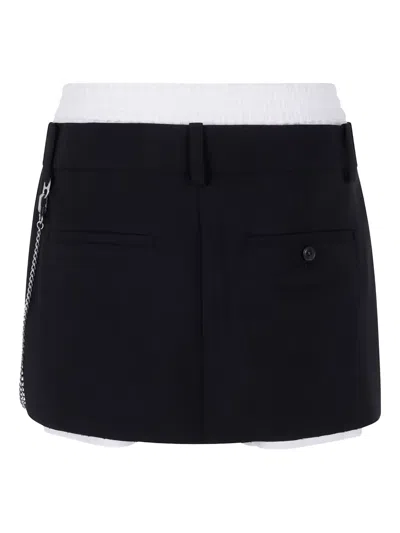 Alexander Wang Pleated Chain-detail Mini Skirt