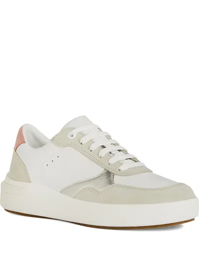 Geox Dalyla Leather Panelled Sneakers In Gray