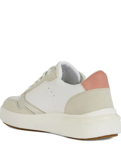 Geox Dalyla Leather Panelled Sneakers In Gray