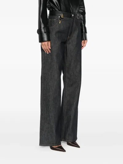 Stella Mccartney Jeans With Key Details Finished In Leather